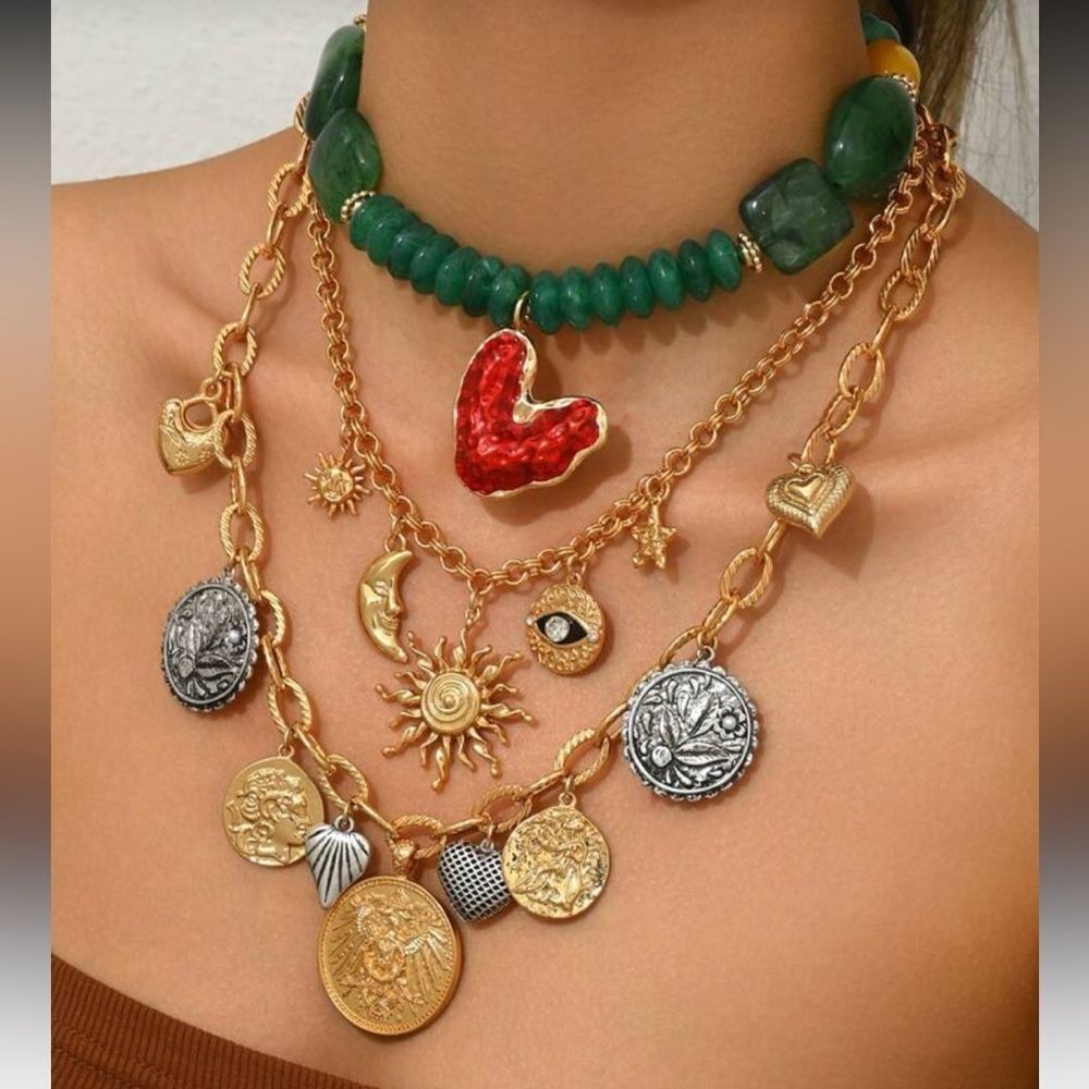 Boho Necklace Set Q889 - Picture 2 of 8